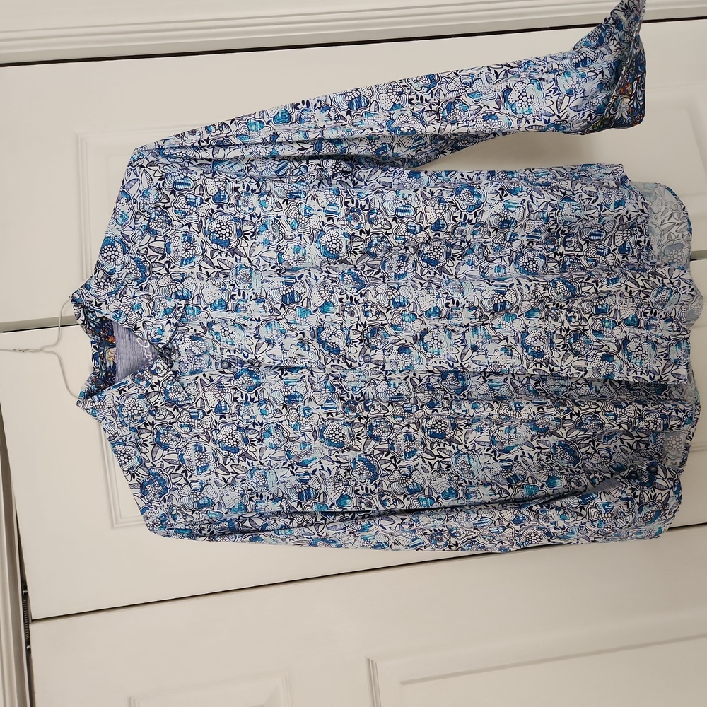 Robert Graham Dress Shirt with flip-up cuff - XL ***free shipping***